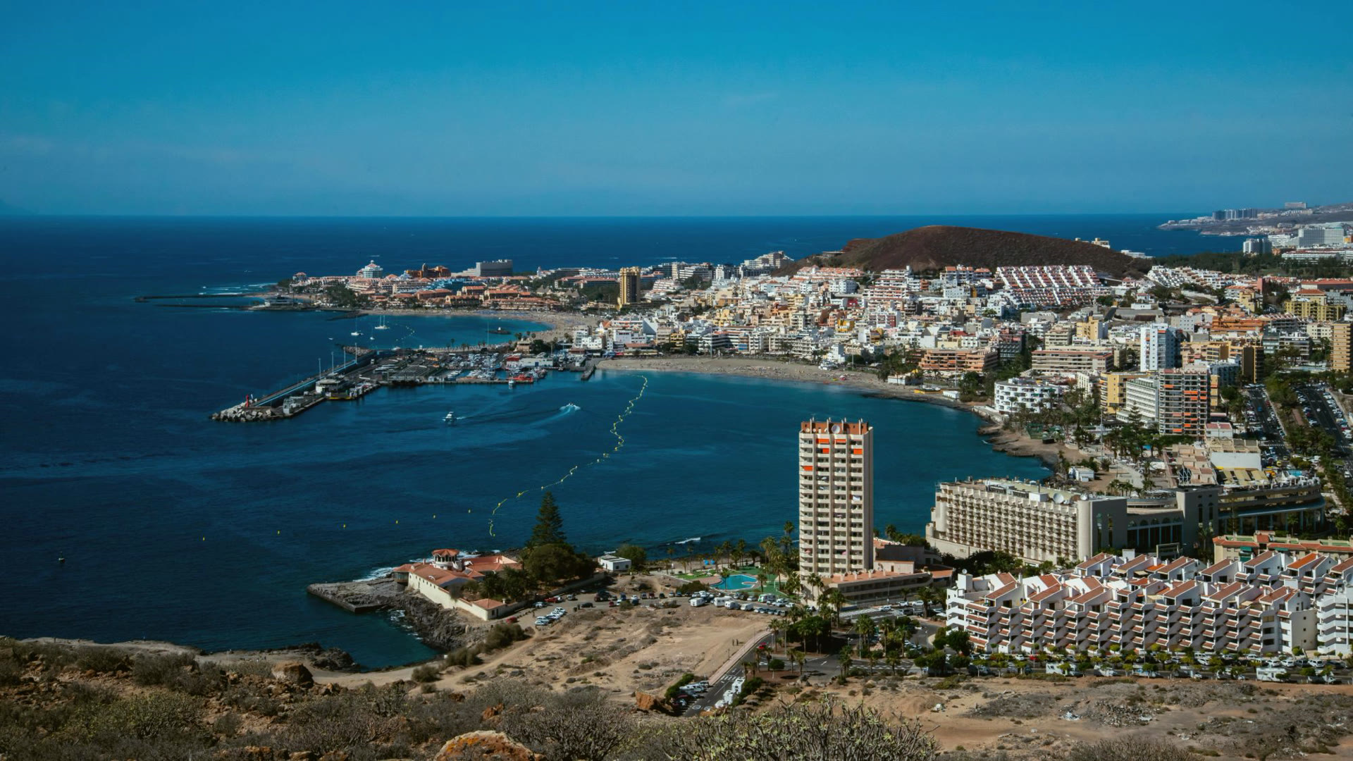 Los Cristianos aan de zuidkust van Tenerife